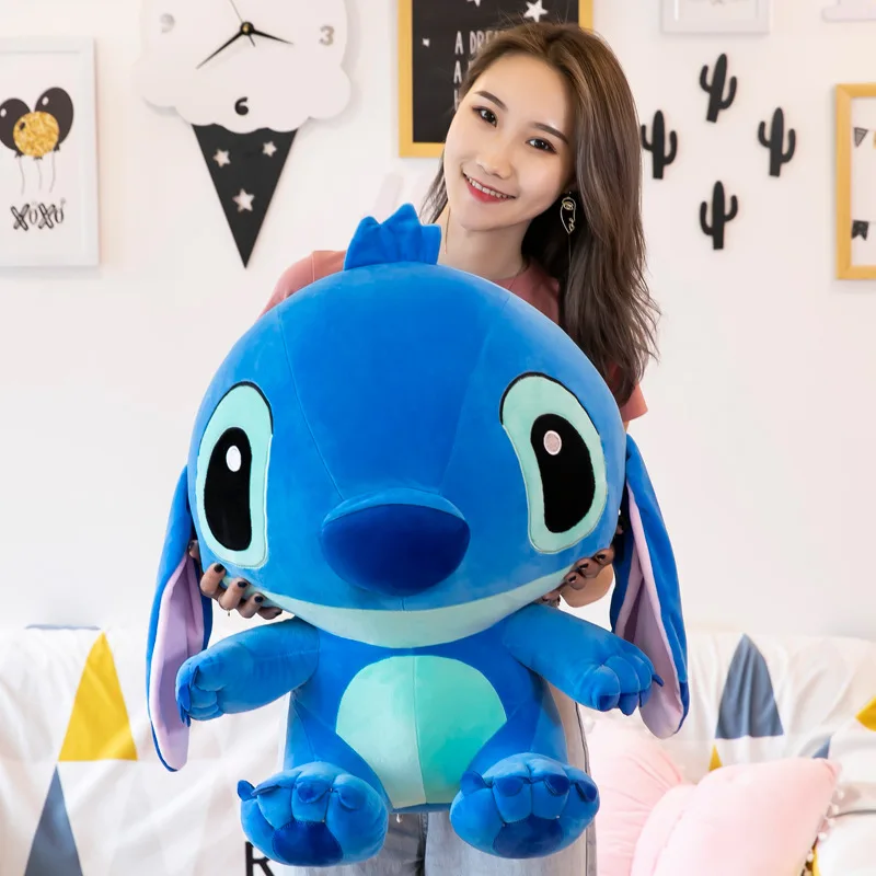 25-55cm Anime Figure Stitch Plush Toy Children\'s Toys Kawaii Cute Pink Blue Soft Filling Plush Doll Action Figure Model Pendant