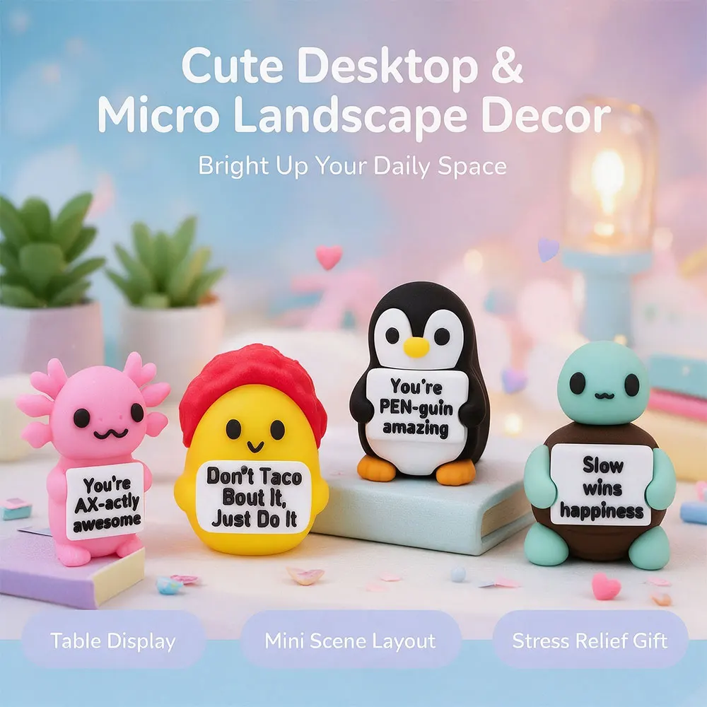 Mini Funny Motivational Figurines Positive Affirmation Cards Encouragement Inspirational Birthday Gifts for Coworkers Employees