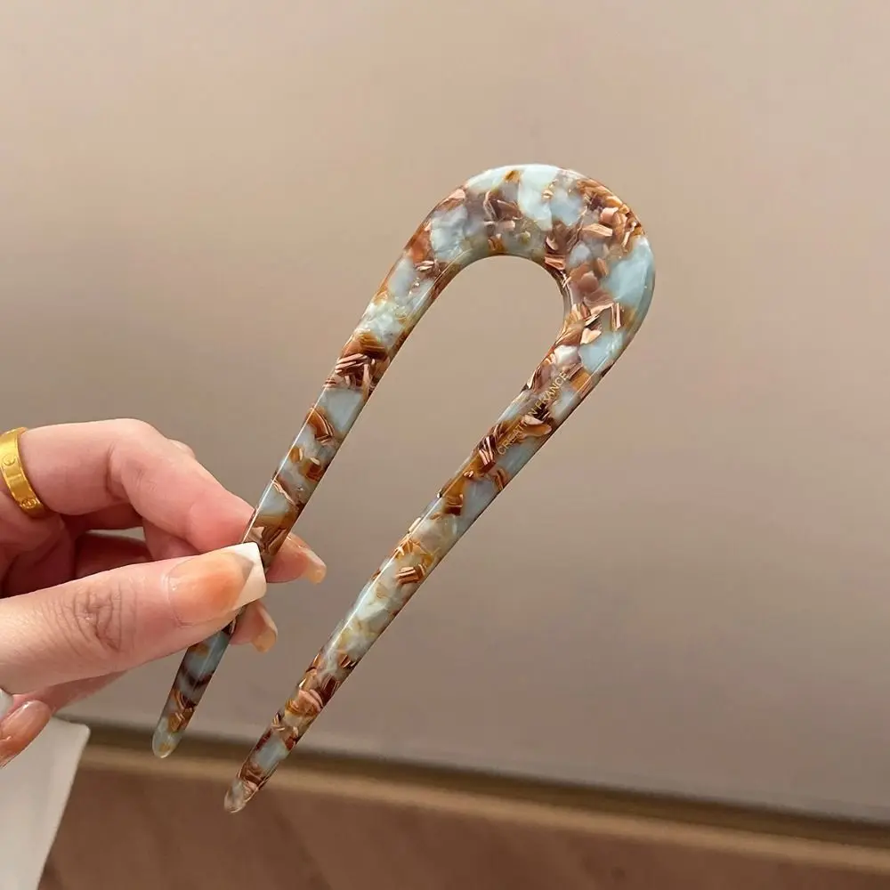 U-shaped Hairpin Acetate Headwear Hair Forks for Women/Girls Hair Accessories