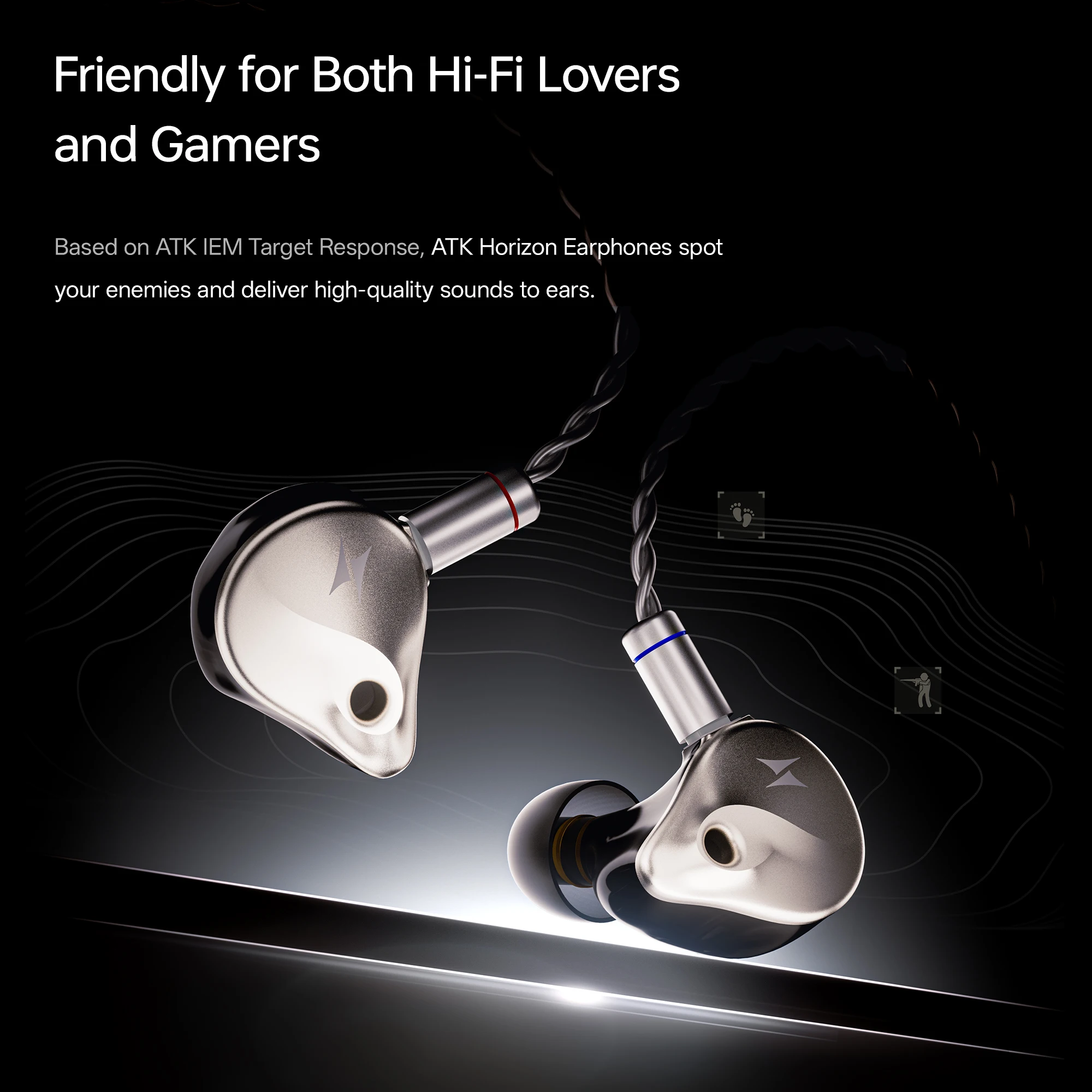 

ATK Horizon In Ear Hifi Earphones Wired Туpе-C 3.5mm E-sports Gaming Earphone CNC Noise Reduction Music Headphone Office PC Gift