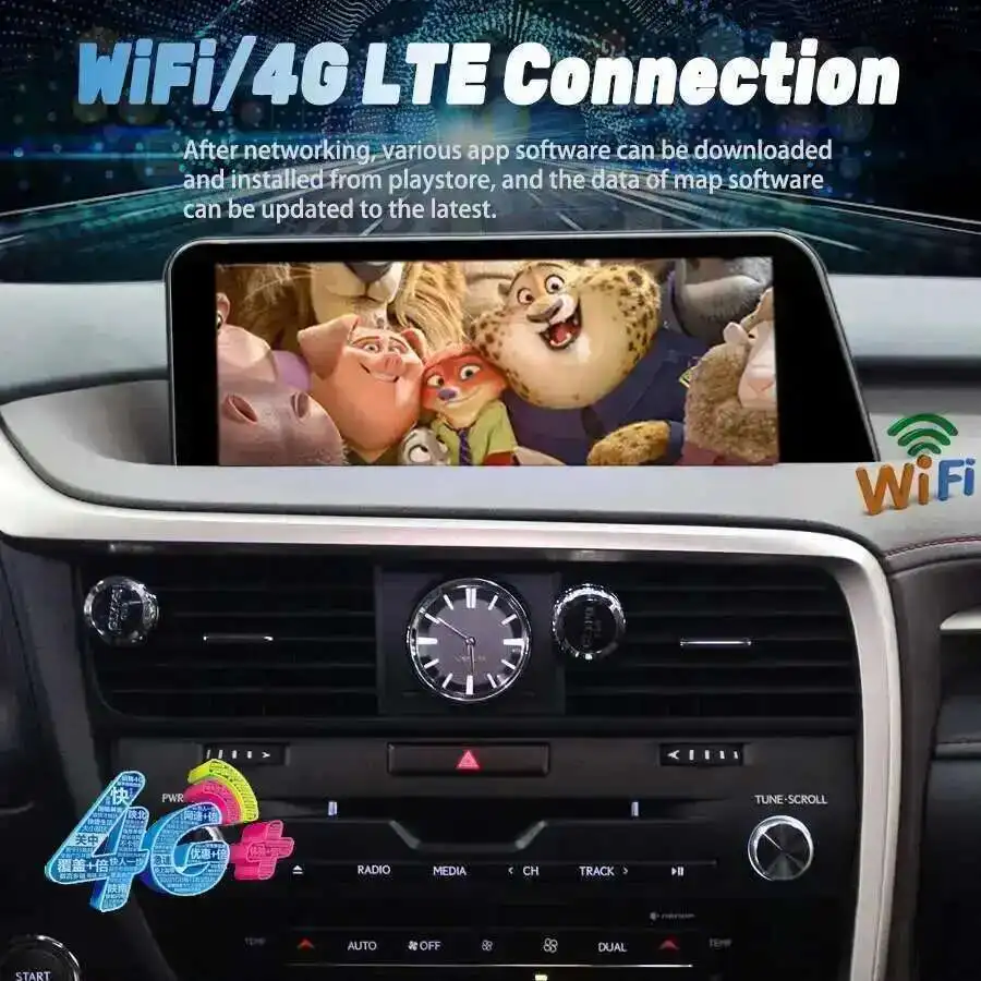 Navirider Android GPS BT pantalla Carplay para Lexus Rx450h RX200t RX350 RX300 RX 450H 200t 350 2016-2019 reproductor de vídeo estéreo para coche