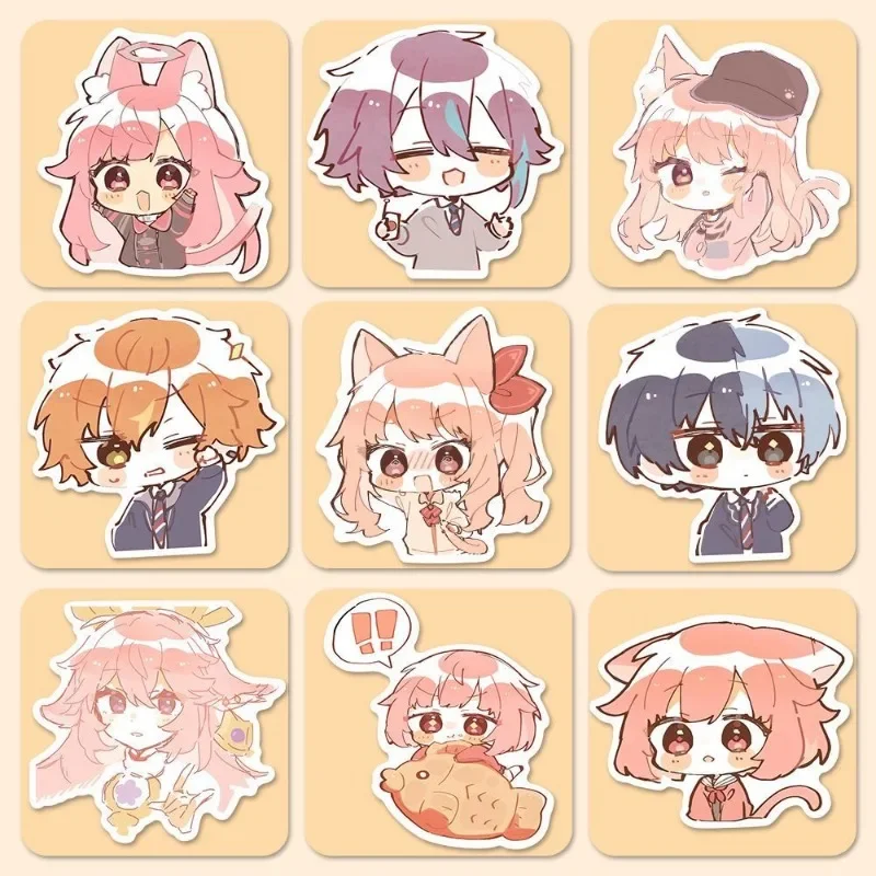 Akiyama Mizuki Sticker Anime Yoisaki Kanade Stationery Stickers Cartoon Creative Water Proof Student School Supplies Decor Gift