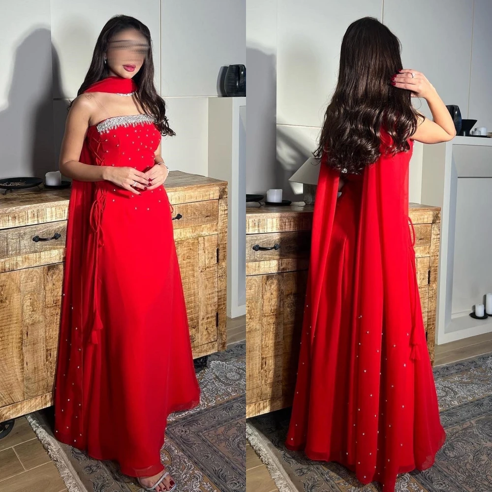 

Jiayigong Jersey Sequined Beading Ruched Homecoming A-line Strapless Bespoke Occasion Gown Long Dresses