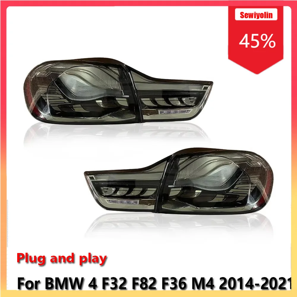 

Автомобильные светодиодные задние фонари, детали для BMW 4 F32 F82 F36 M4 2014-2021, авто противотуманные DRL, стоп-сигнал, указатель поворота, Plug And Play