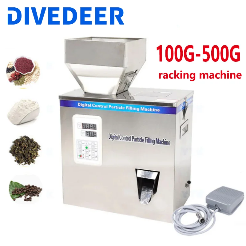 

100-500 г гранулированная машина для наполнения порошков, автоматическая машина для взвешивания, упаковочная машина для зерен чая, 220 В/110 В