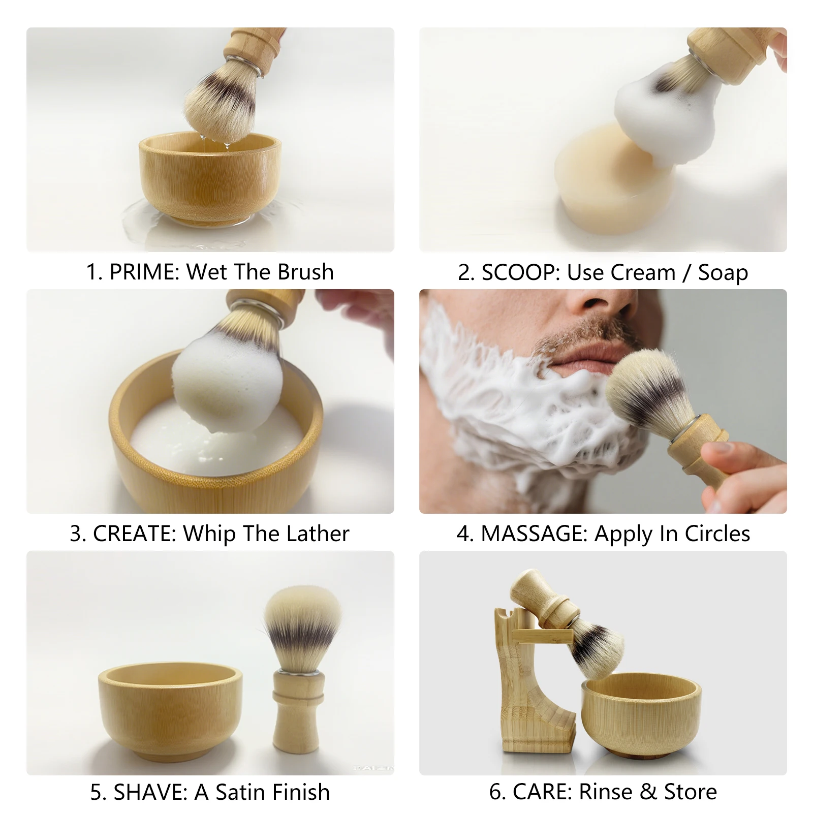 Zestaw do golenia z bambusa 3 – Shaving Brush Set recenzja i cena