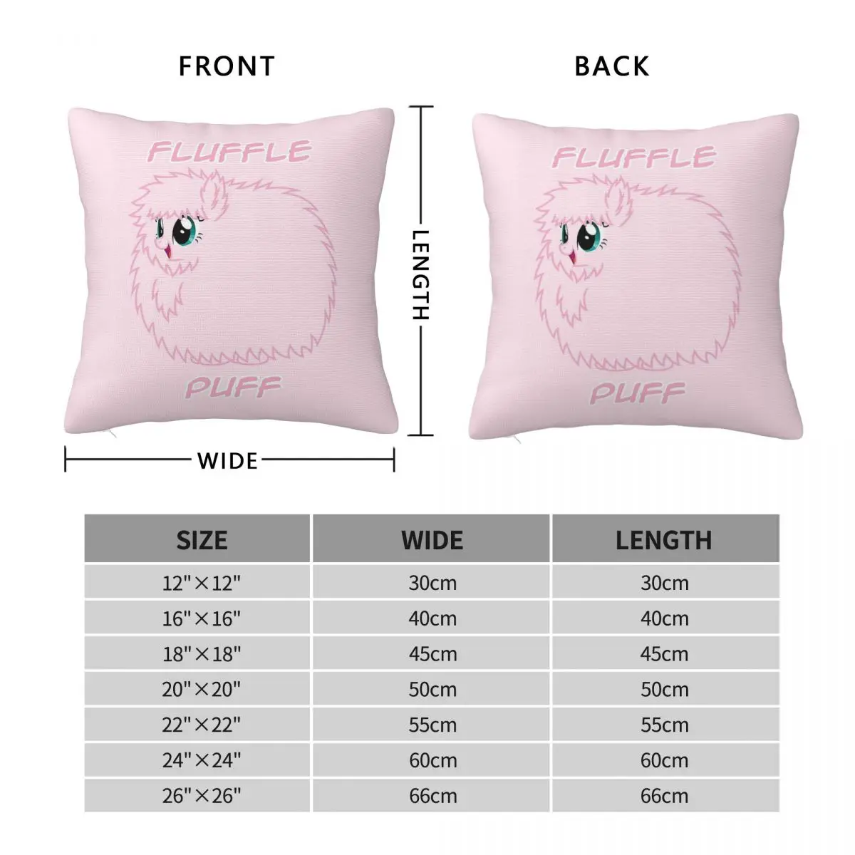 Fluffle Puff Square Pillowcase Polyester Linen Velvet Creative Zip Decor Pillow Case Home Cushion Cover Wholesale