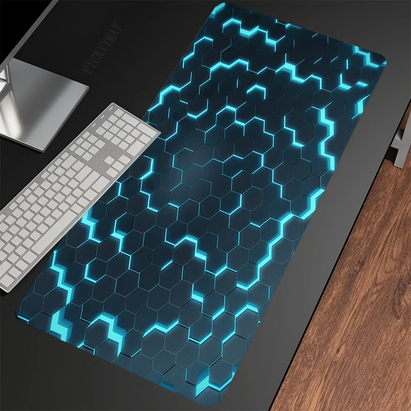 Jogo De Borracha Geométrica Mousepad, Tapete De Rato Grande, Almofadas De Mesa Grande, Tapetes De Teclado Antiderrapante