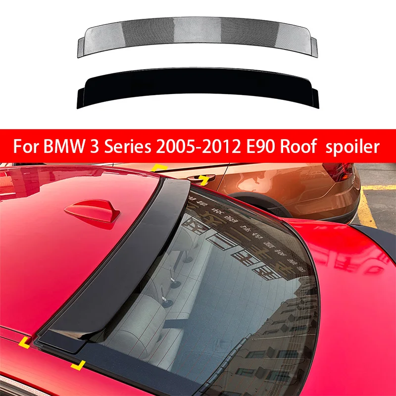 

For BMW 3 Series 2005-2012 E90 320i 325i 330i Rear Window Roof Spoiler Wings Black Carbon Tuning Car Styling Accessories