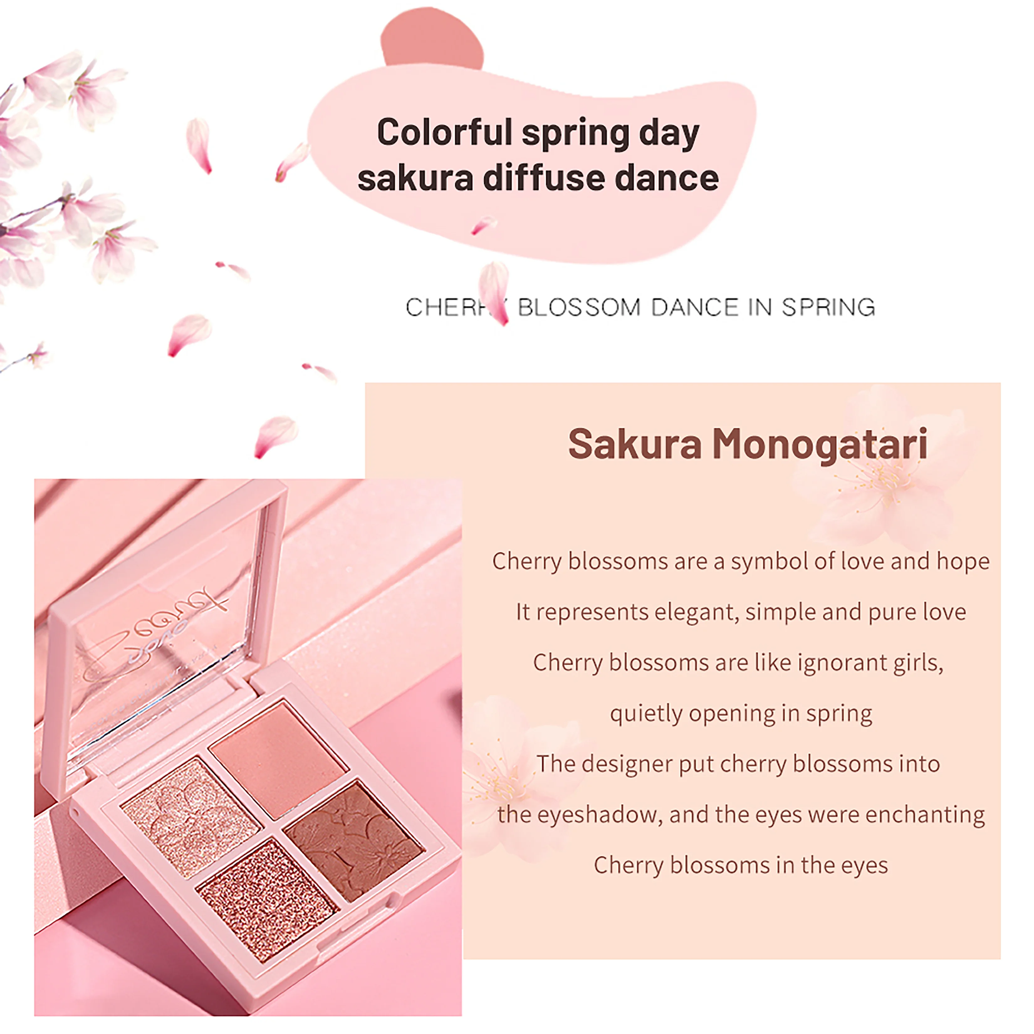 พาเลทอายแชโดว์สี่เฉดสีเนื้อแมทท์ ผสมกลิตเตอร์ประกายละเอียดและโทนสีเอิร์ธโทนประกายมุก