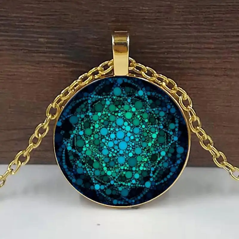 Greek Sacred Geometry Cube Necklace Unique Flower of Life Chakra Spiritual Pendant Necklace