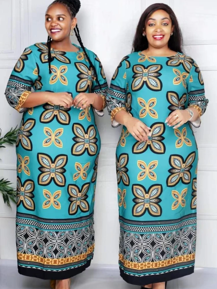 

African Dresses For Women Dashiki Long Maxi Dress 2023 Summer Autumn Dress Ladies Traditional Africa Clothing Fairy Dreess