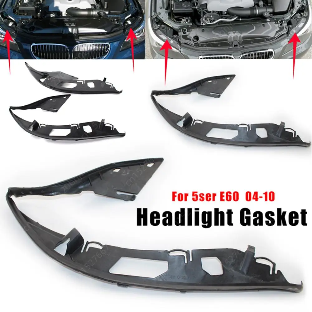 2個入りヘッドライトレンズシールガスケット-63126934511-63126934512-ヘッドライトレンズカバー-車用ヘッドライトゴムシールストリップ-bmw-e60-5シリーズ用