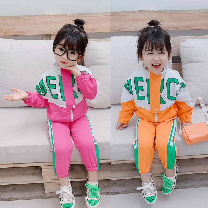 New Arrival Hot Kid Tracksuit Boys Girls Clothing Sets Fashion Casual Long Sleeve Letter Zipper Oufit Infant Clothes Baby Pants