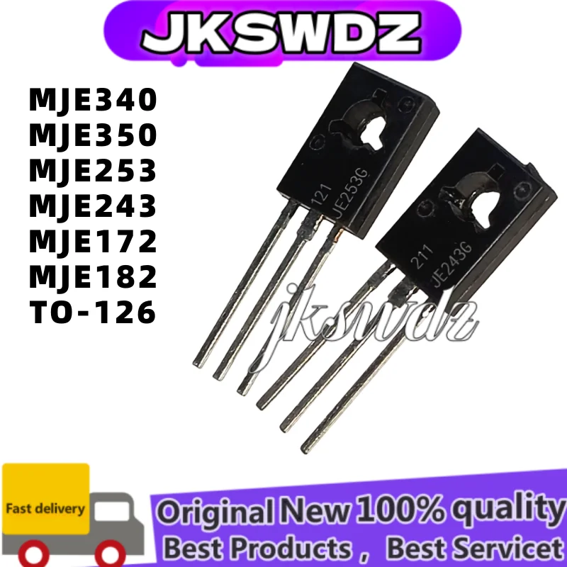 

10piezas 100% NEW MJE340 MJE350 MJE253 MJE243 MJE172 MJE182 G TO-126 TO-225IC en Stock