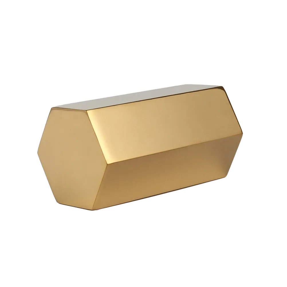 Golden Hexagonal Pen Organizer Premium Plastic Pencil Pot Wear Resistant Creative Design Desktop Storage for Students Adults
