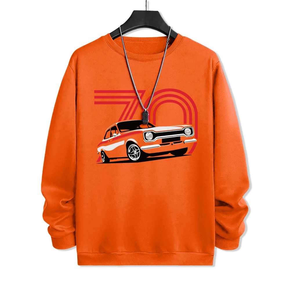 Vintage Old Car 70Th Anniversary Male Hoody Comics Loose Long Sleeves Creativity O-Neck Sweatshirt Fashion High Quality Clothing