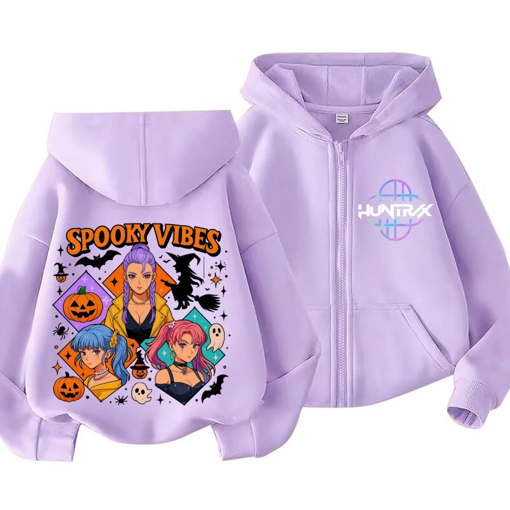 

Хэллоуин KPop Devil Hunter Tiger Толстовка Harajuku Модное уличное платье на молнии Детская толстовка Derpy Tiger KPop Devil Hunter Ca