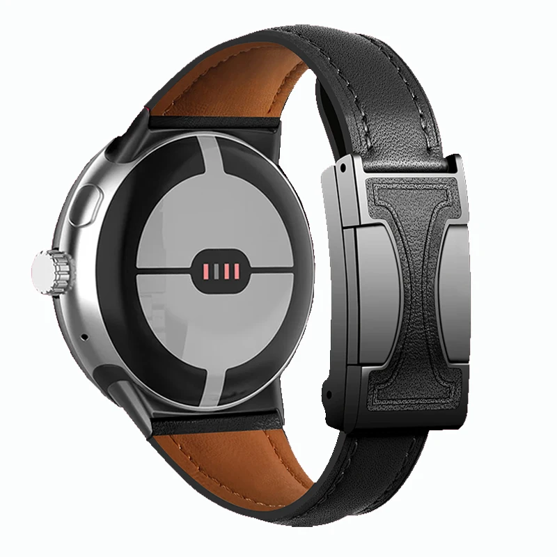 حلقة من جلد لساعة جوجل بيكسل 3 2 1 41 مللي متر 45 مللي متر سوار ساعة رياضي مغناطيسي لساعة جوجل بيكسل 3 2 1 41 مللي متر حزام