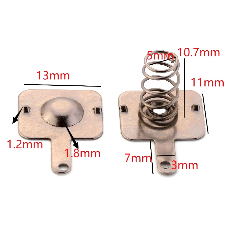 20Pcs DIY Accessories 18650 Battery Sheet Spring Contact Sheet Battery Box Positive And Negative Single Bipolar