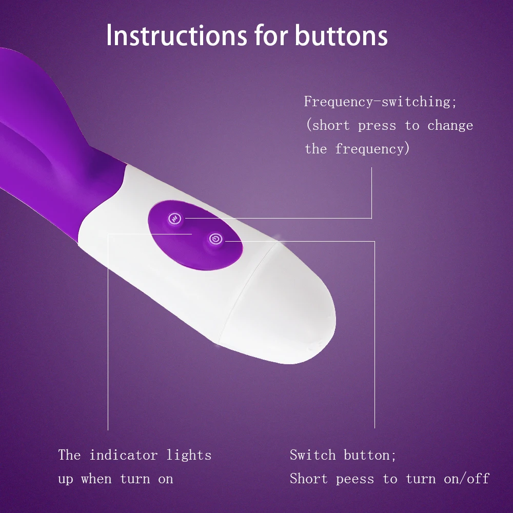 Silicone G Spot Dildo Rabbit Vibrator Dual Vibration 10 Speeds Female Vagina Clitoris Massager Adult Sex Toys For Women - Image 2