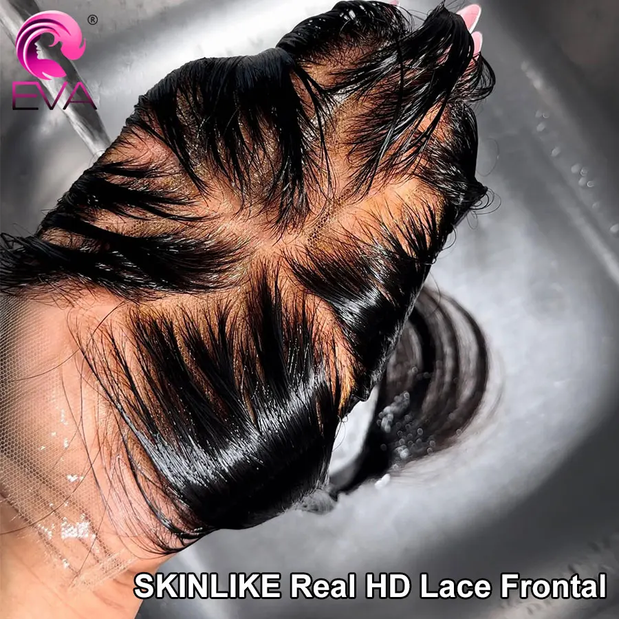 Eva Hair Invisible HD Lace Closure 5x5/6x6/9x6 Human Hair Closures Pre Plucked 13x4/13x6 HD Lace Frontal Closure Straight Hair