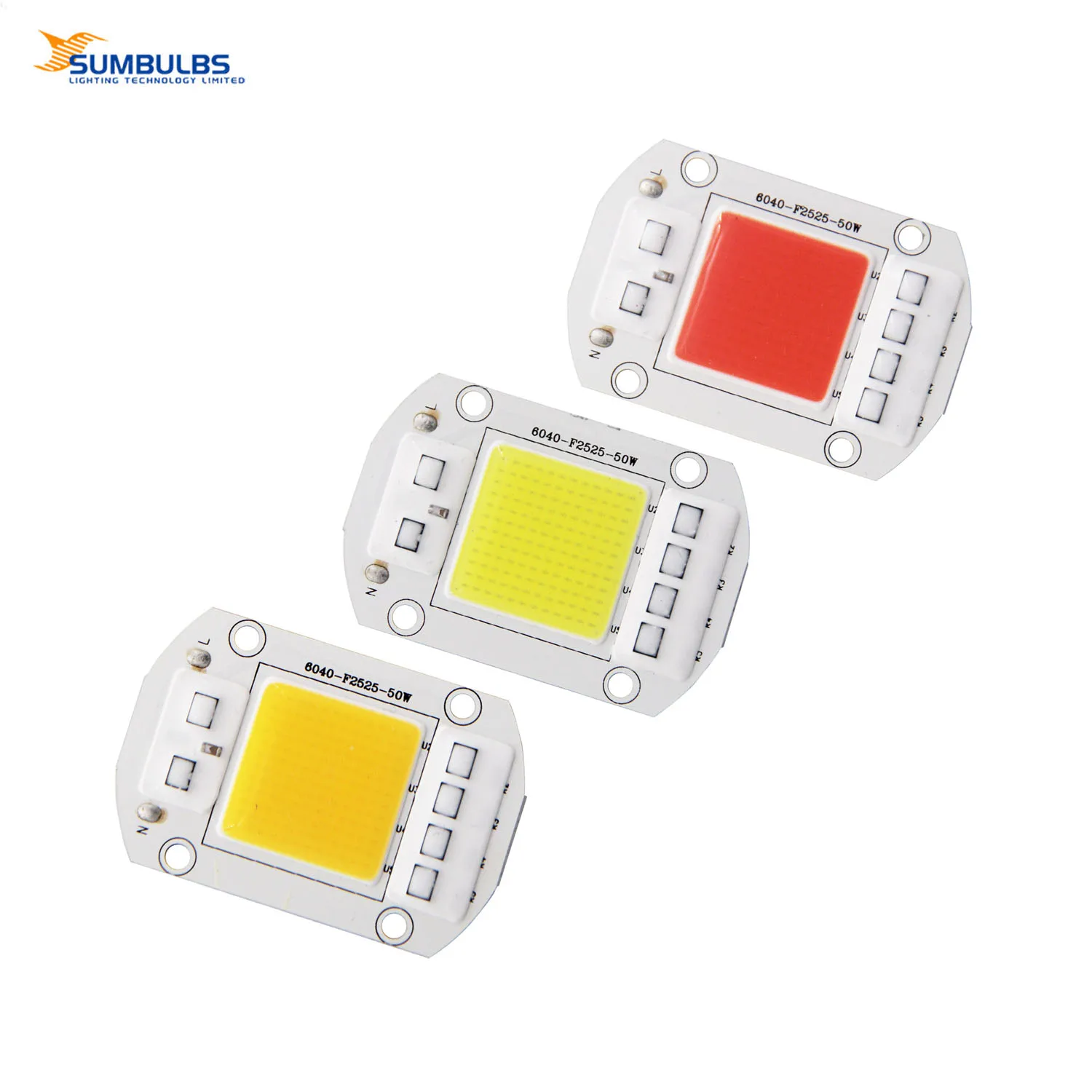 F6040 COB LED-Chip 20W 30W 50W AC 220V/110V Integriertes LED-Modul Dioden-Lichtperlen für Außenstrahler Garten-Flutlicht