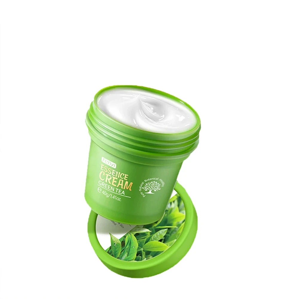 

Face Care Green Tea Face Cream Moisturizing Anti Redness Acne Treatment Soothes Sensitive Skin Nourishing Skin Care Cream 40g