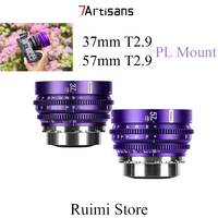 7Artisans 37mm T2.9 / 57mm T2.9 Full Frame Manual Focus Cine Lens For PL Mount Purple