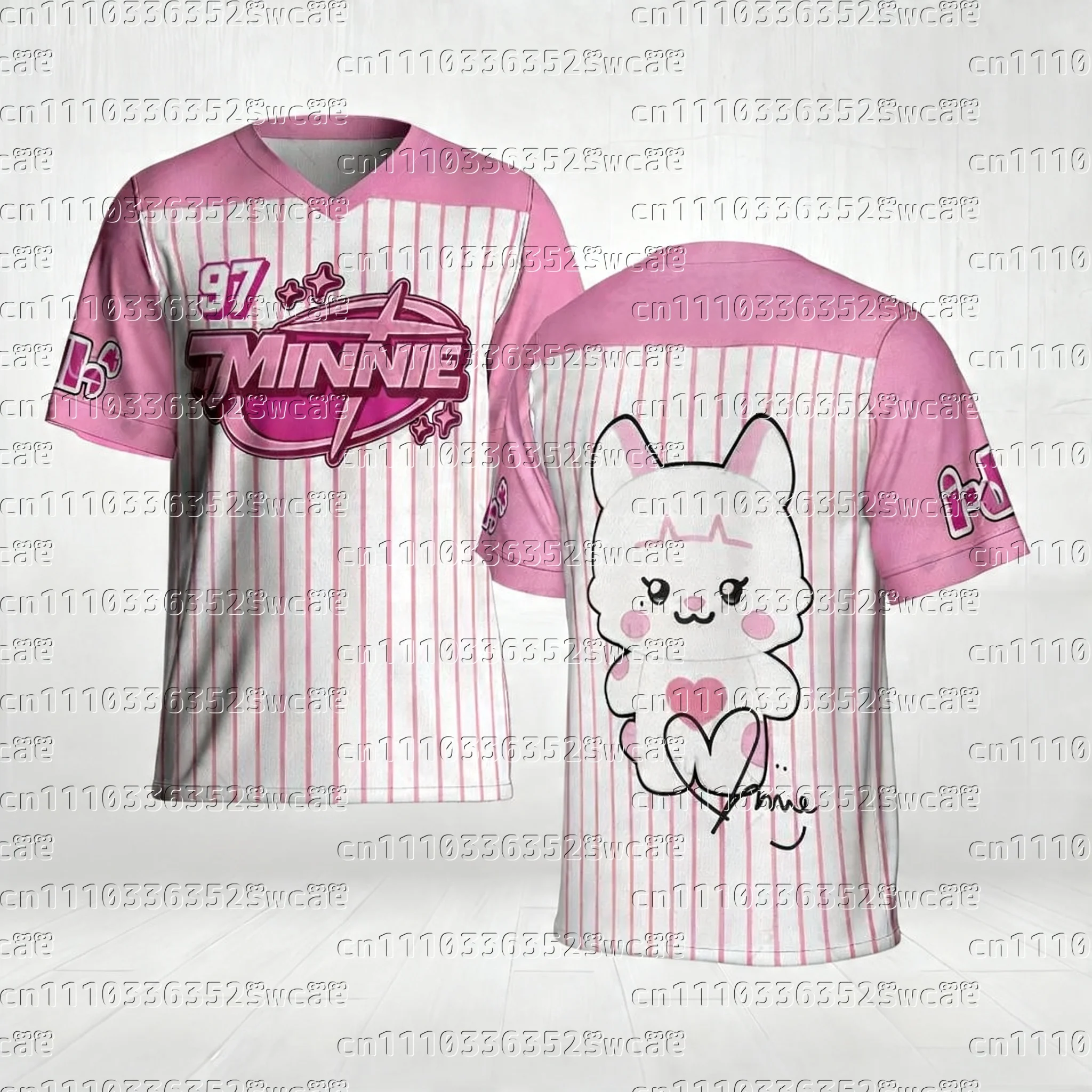 

2026 KPOP Cartoon I-dle Jersey Gift for Lovers Streetwear Men's Women's Short Sleeve T-shirt Tops maternity Wear