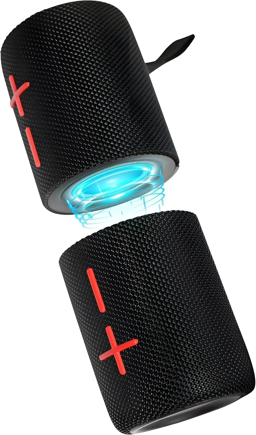 Altavoz Bluetooth Magnético Divisible, Resistente al Agua IPX6, Sonido Estéreo de 20W, 24 Horas de Reproducción para el Hogar, Viajes y Actividades al Aire Libre