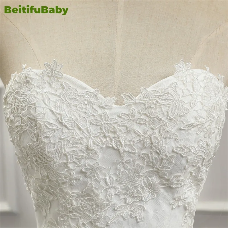 BeitifuBaby Vestidos De fiesta De boda sin tirantes para mujer, faldas De sirena adelgazantes, vestido De Novia elegante