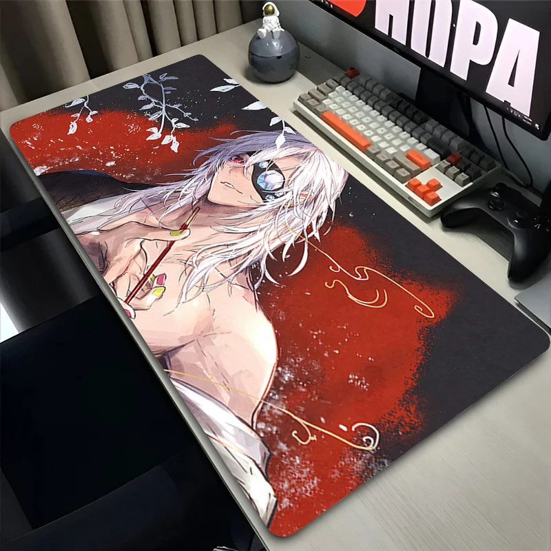 Mouse Pad Laptop Anime Extended Desktop Mat Computer Gamer Mousepad Gaming Accessories D-demon Slayer Tengen Uzui Keyboard Pad