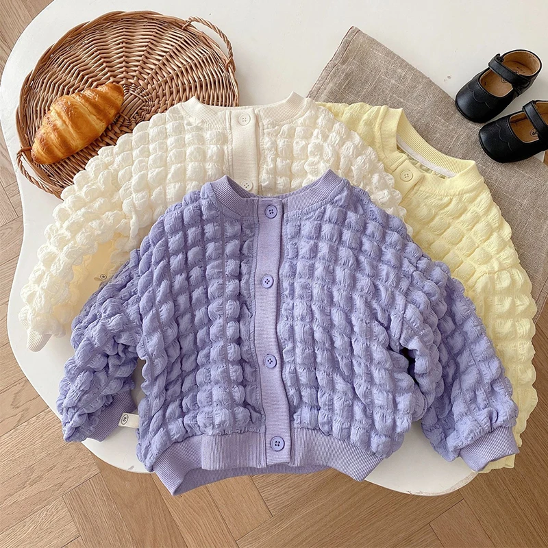 

1 2 3 4 5 Years Baby Girls Coat New Fashion Korean Style Cardigan Jackets For Girl Princess Outerwear Spring Autumn Kids Clothes