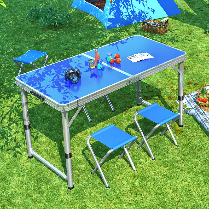 

Aluminum alloy folding outdoor table, portable picnic camping folding table and chair set