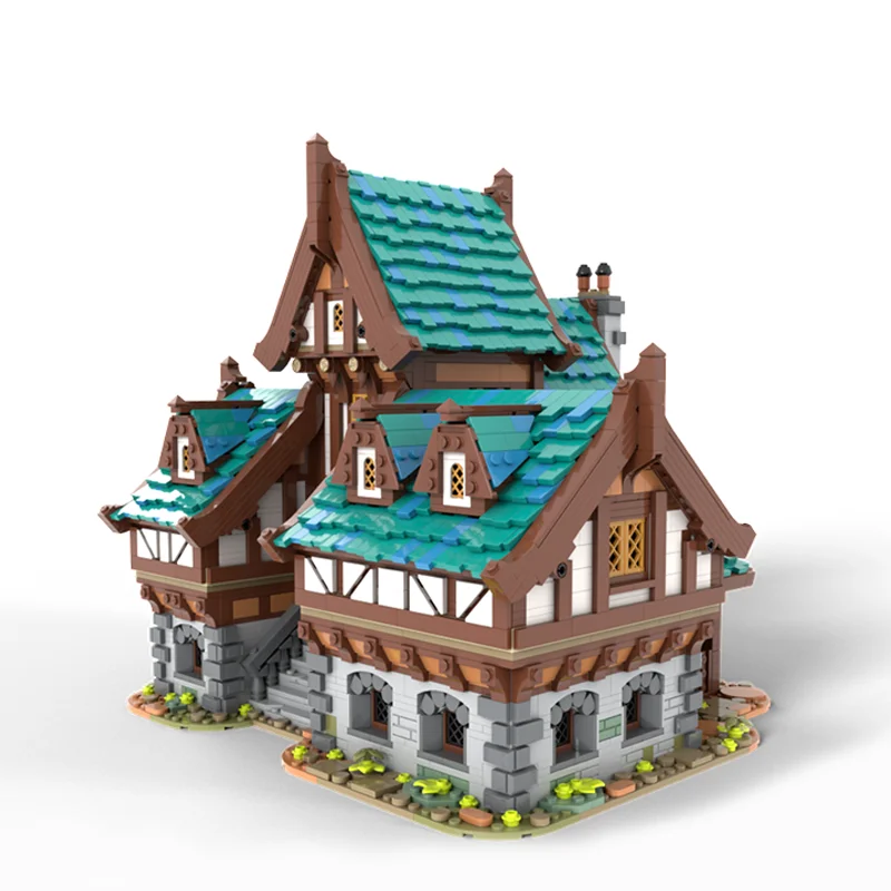 5173pcs MOC Drunken Dragon Medieval Tavern Castleed Model Building Christmas Gifts Blocks DIY Creative Idea Education Toys Brick