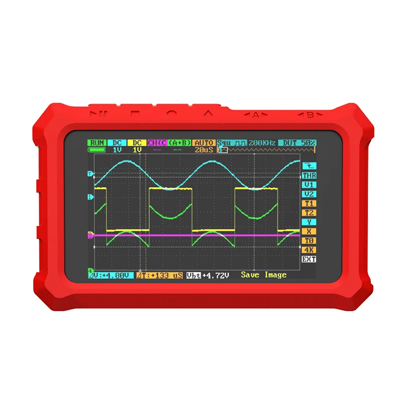 Rubber Protective Case For Ds213 Dso213 Ds203 Dso230 Oscilloscope（Red）