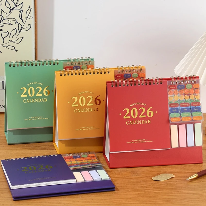 

Календарь 2026 Упрощенные календари Офисный настольный креативный орнамент Расписание Доска напоминания обратного отсчета 2026 Проверьте календари