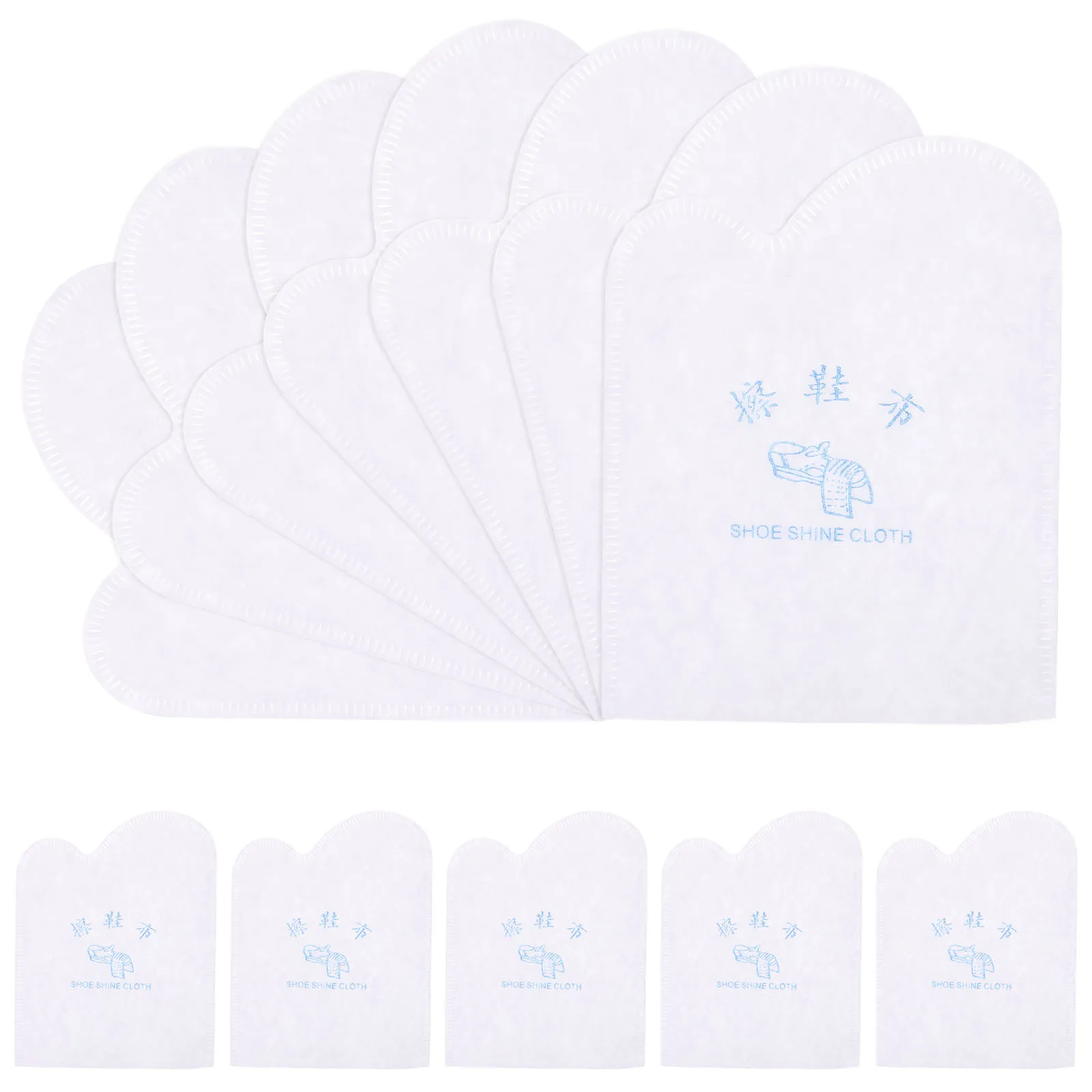 

20pcs Disposable Shoe Cleaning Cloth Non Woven Small Size Blue Lettering Hotel Travel Use Water Absorption Safe Material Sneaker