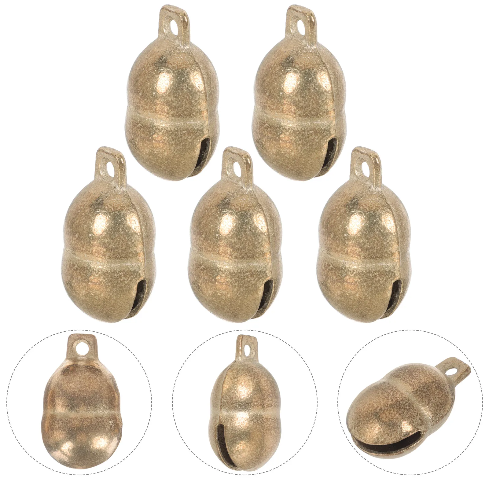 

5pcs Pet Collar Bells Copper Mini Bell Pendant For Dog Cat Accessories Jingle Sound Keychain Charm Diy Crafts Gift Pet Handmade