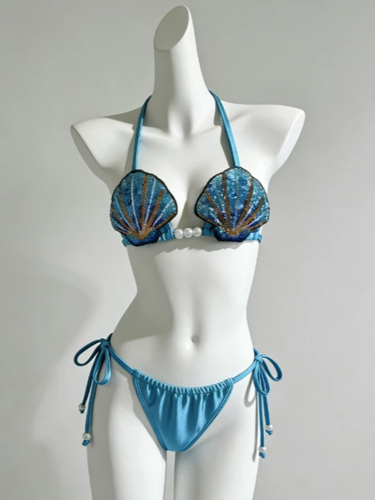 

Elegant Solid Color Bikini Set Women High Waisted Tummy Control Swimwear Soft Fabric Comfortable Beachwear Vacation Style 2026