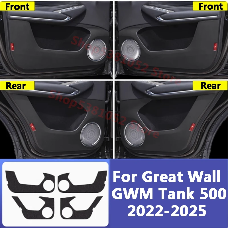 For Great Wall GWM Tank 500 2022-2025 Car PU Waterproof Door Panel Cover Anti-Dirty PU Protection Mat Accessories