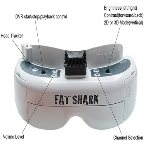 Fatshark Fat Shark Dominator HD3 HD V3 4:3 FPV Goggles FPV Video Glasses Headset with DVR