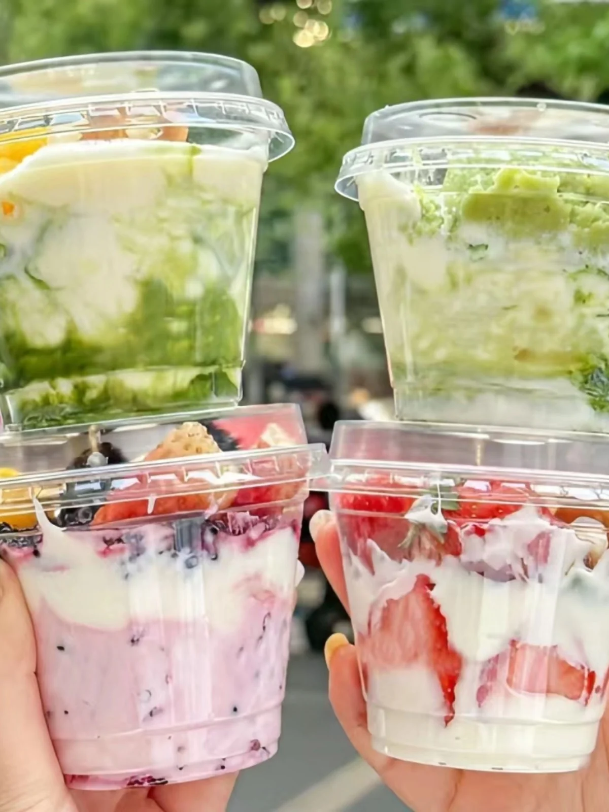 

Cold Brewed Yogurt Cup Disposable Ice Cr Fruit Cake Wheaeal Pudding Transparent Paaging Cup ering Tableware Disposa...