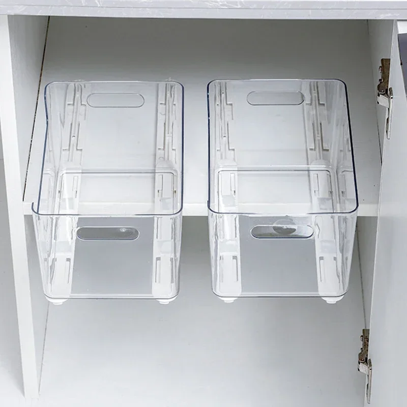 

1Pc/Set White Slides Drawer Sliding Rails Bin Tracks For Kitchen Bedroom Closet Slides Pullout Track Drawer Basket Pull Rail