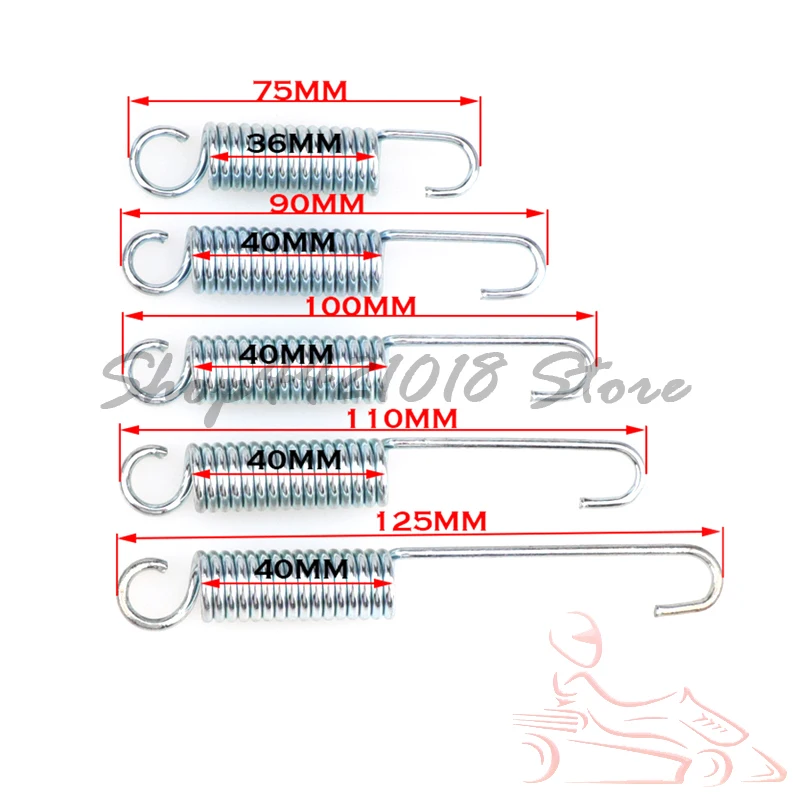 75mm 90mm 100mm 110mm 125mm Sprężyna podpórki do CRF50 TTR Lifan YX Zongshen SSR Dirt Pit Bike HONDA KAWASAKI SUZUKI SURRRON