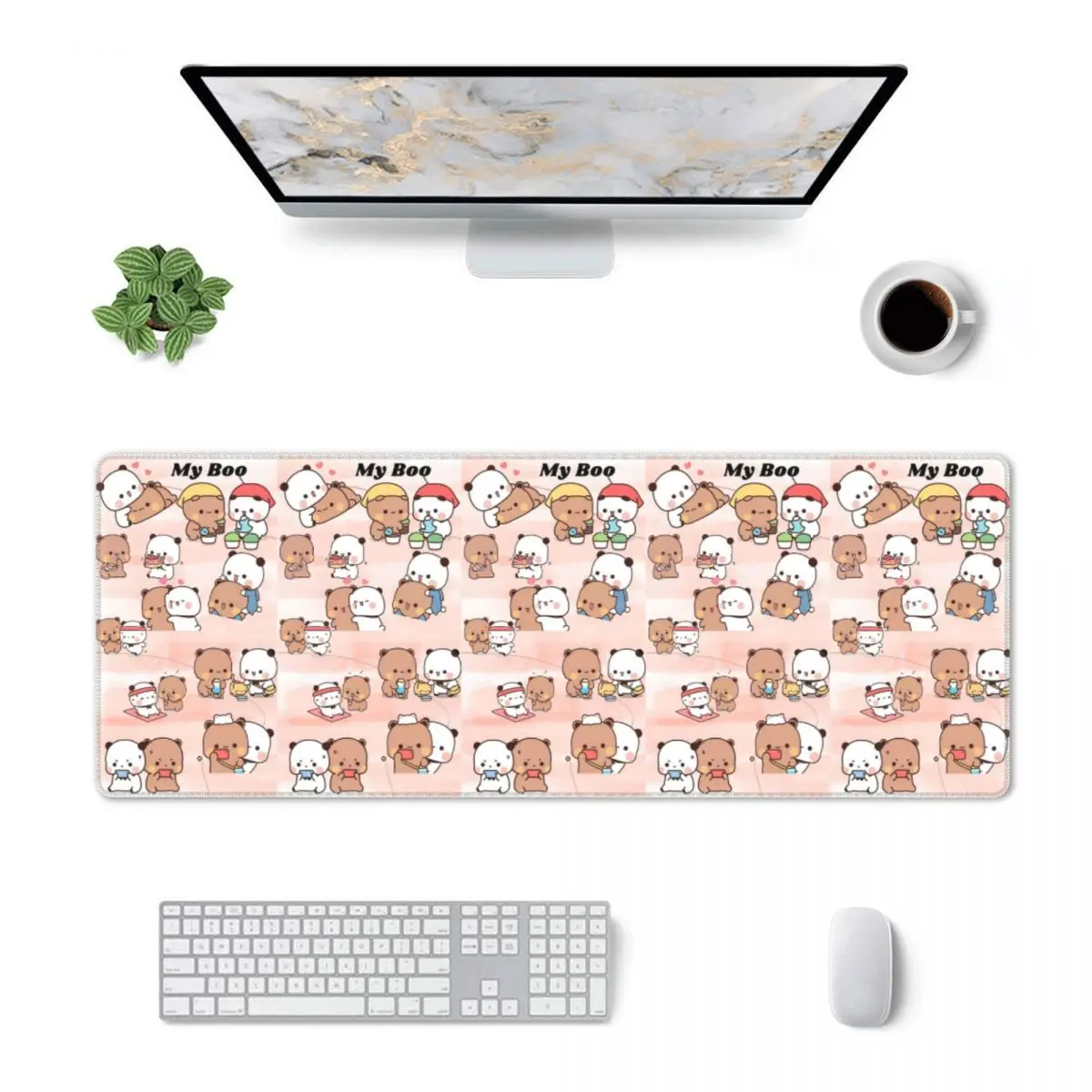 Large Mouse Pad Bubu Dudu Panda Bears Cartoon Gamer PC Laptop Mats Keyboard Carpet Computer Gaming Office Accessories Desk Mat