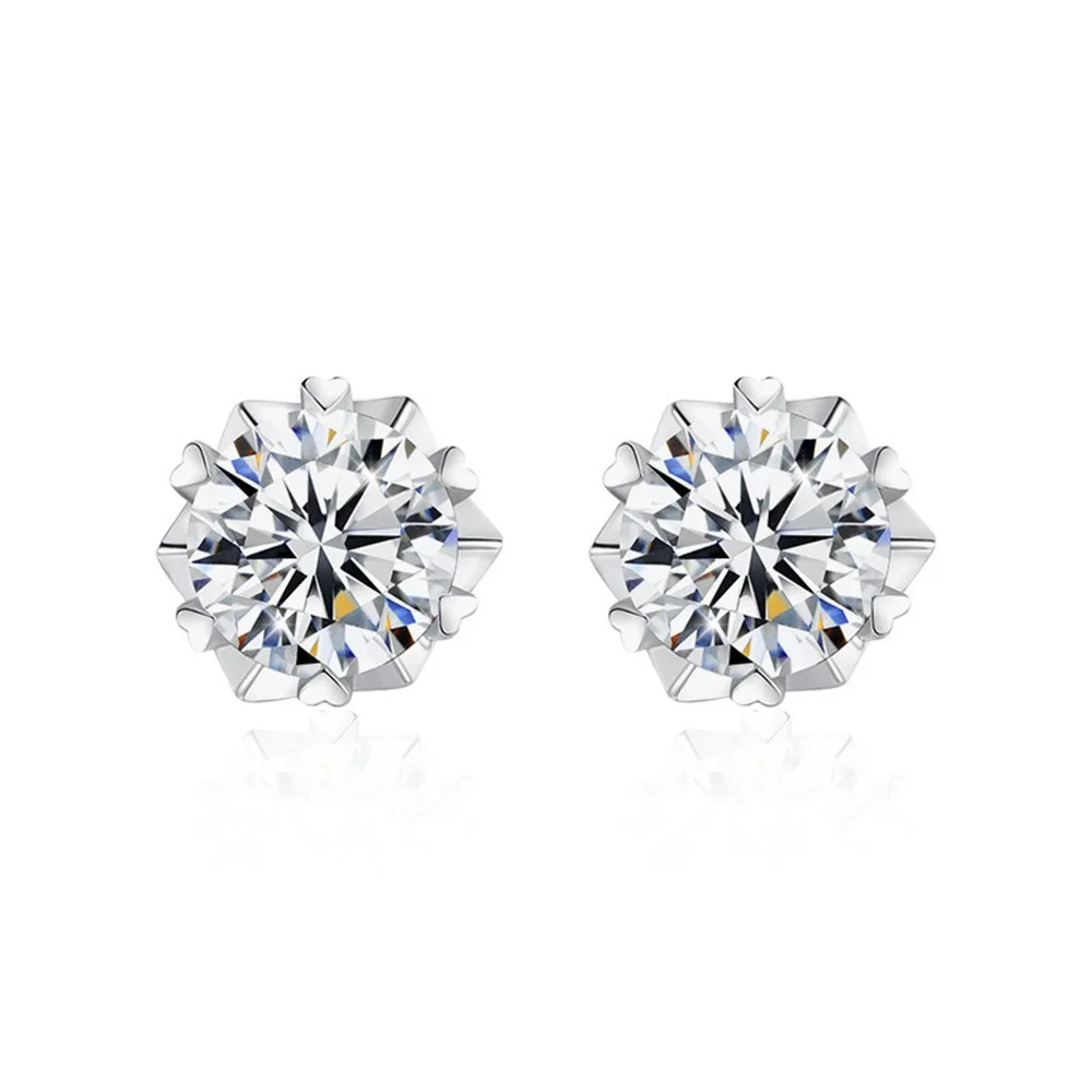 Earrings for Women Gifts for Wife Mom 0.5 carat-3 carat Moissanite Stud Earrings 925 Silver Jewelry Present for Birthday Gifts