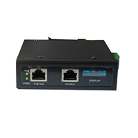 IP40 120W 2.5/10Gbe Industrial POE injector with screen wall-mounting/DIN rail installation ,802.3 bt,poe++ hi-power POE module