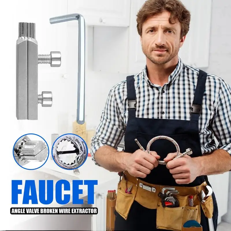 

Broken Tap Extractor Broken Faucet Pipe Remover Multifunctional Damaged Screw Bolt Remover Set Faucet Installation And Removal